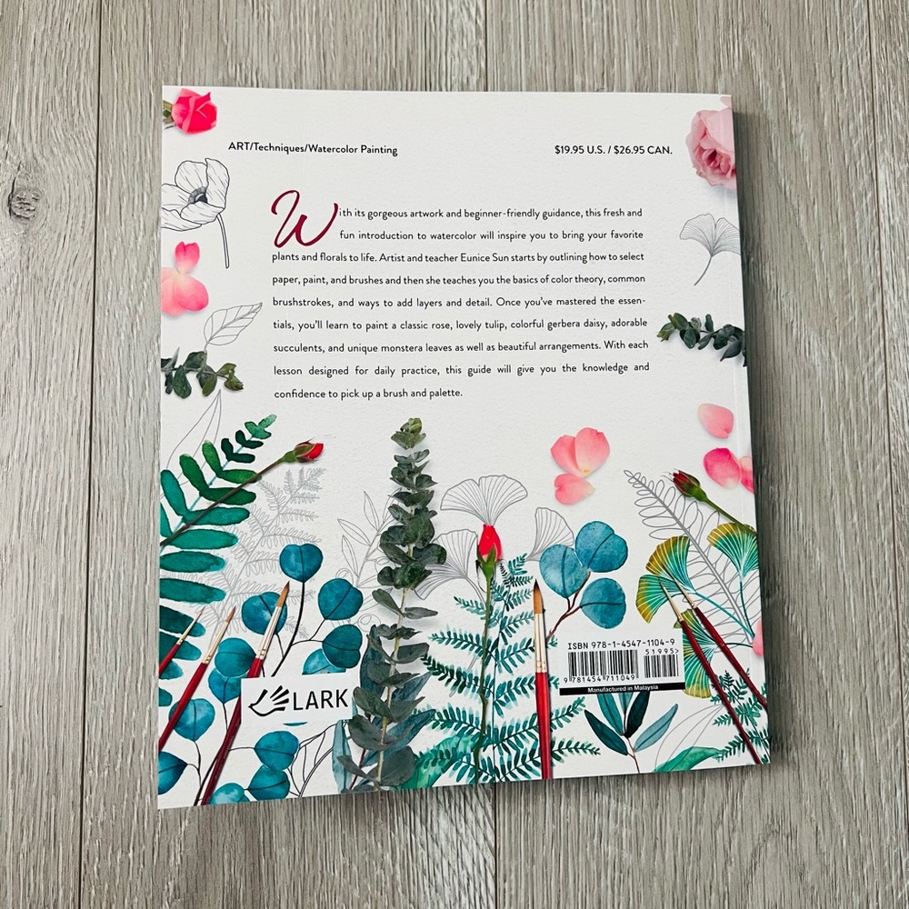 Watercolor Botanicals Book by Eunice Sun - Picture 2 of 3